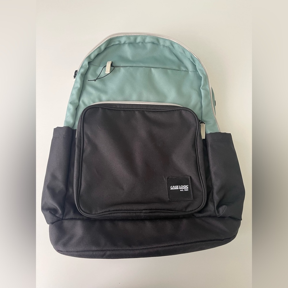 Spacious Green Gray Backpack